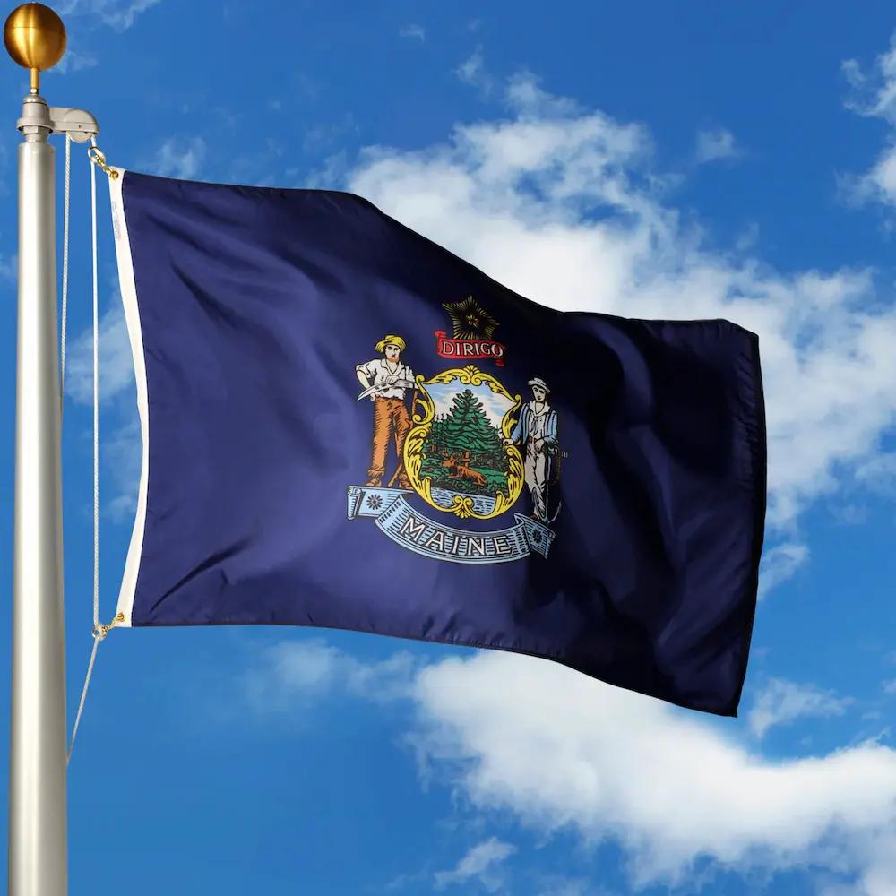 Maine flag image SVL